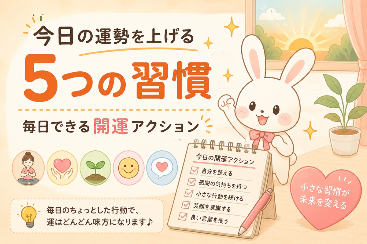 今日の運勢を上げる5つの習慣