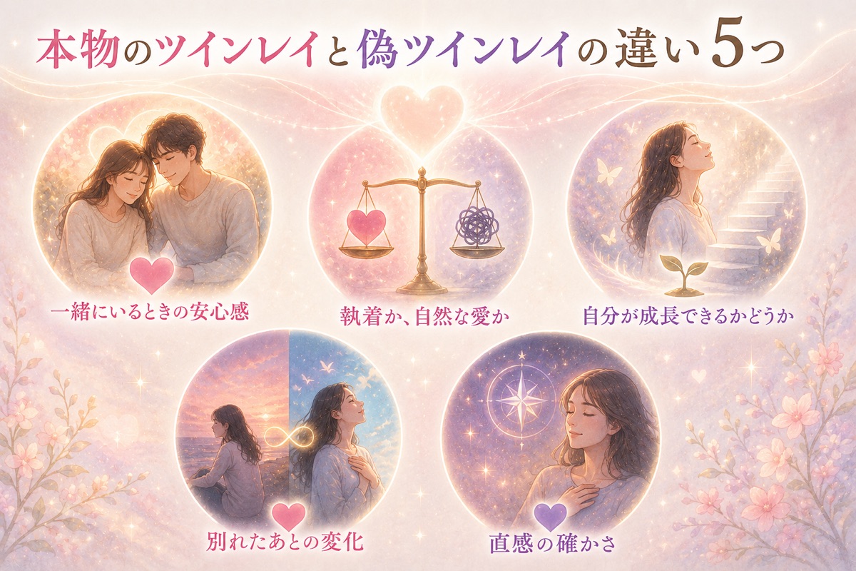 本物のツインレイと偽ツインレイの違い5つ